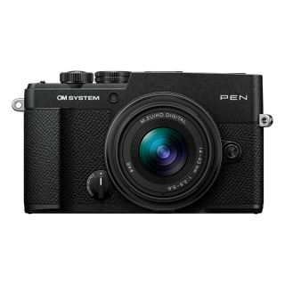 OM SYSTEM PEN Mirrorless Camera + 14-42mm f/3.5-5.6 III Lens - Black