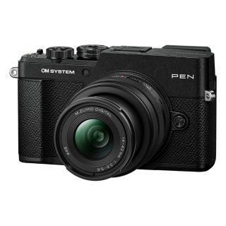 OM SYSTEM PEN Mirrorless Camera + 14-42mm f/3.5-5.6 III Lens - Black