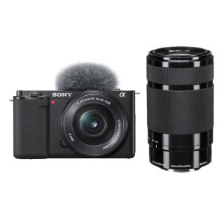 Sony ZV-E10 Digital Camera + 16-50mm + 55-210mm Lens (Black)