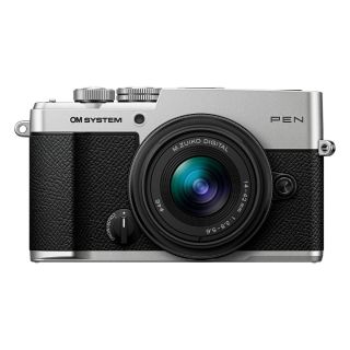 OM SYSTEM PEN Mirrorless Camera + 14-42mm f/3.5-5.6 III Lens - Silver