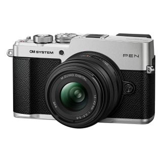 OM SYSTEM PEN Mirrorless Camera + 14-42mm f/3.5-5.6 III Lens - Silver